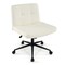 Height-Adjustable Armless Desk Chair with Wheels for Home Office or Vanity